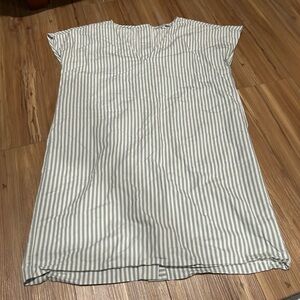 Madewell Striped Short Sleeve Mini Dress Size Medium